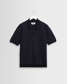 Wax London Naples Polo - Navy Geo Men's Tops - Sloane Boutique