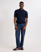 Wax London Naples Polo - Navy Geo Men's Tops - Sloane Boutique