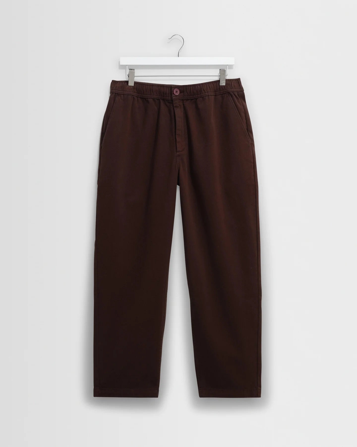 Wax London Organic Cotton Twill Kurt Trouser - Dark Brown Men's Bottoms - Sloane Boutique