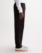 Wax London Organic Cotton Twill Kurt Trouser - Dark Brown Men's Bottoms - Sloane Boutique