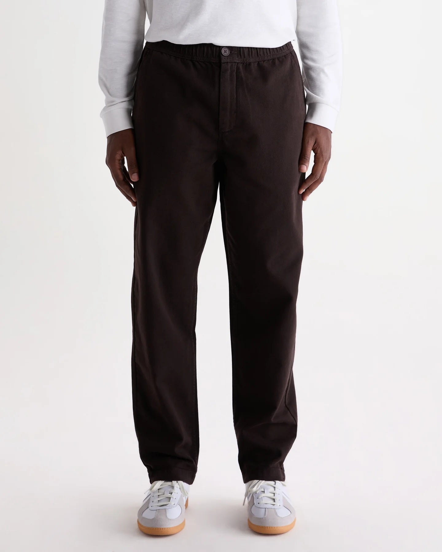 Wax London Organic Cotton Twill Kurt Trouser - Dark Brown Men's Bottoms - Sloane Boutique