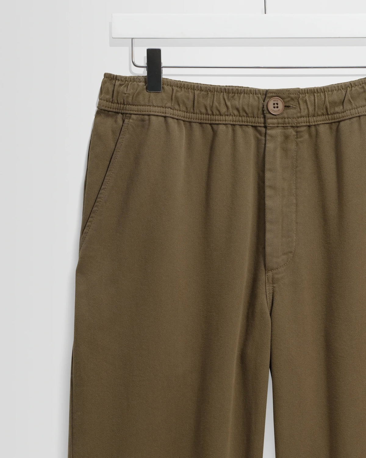 Wax London Organic Cotton Twill Kurt Trouser - Dark Khaki Men's Bottoms - Sloane Boutique