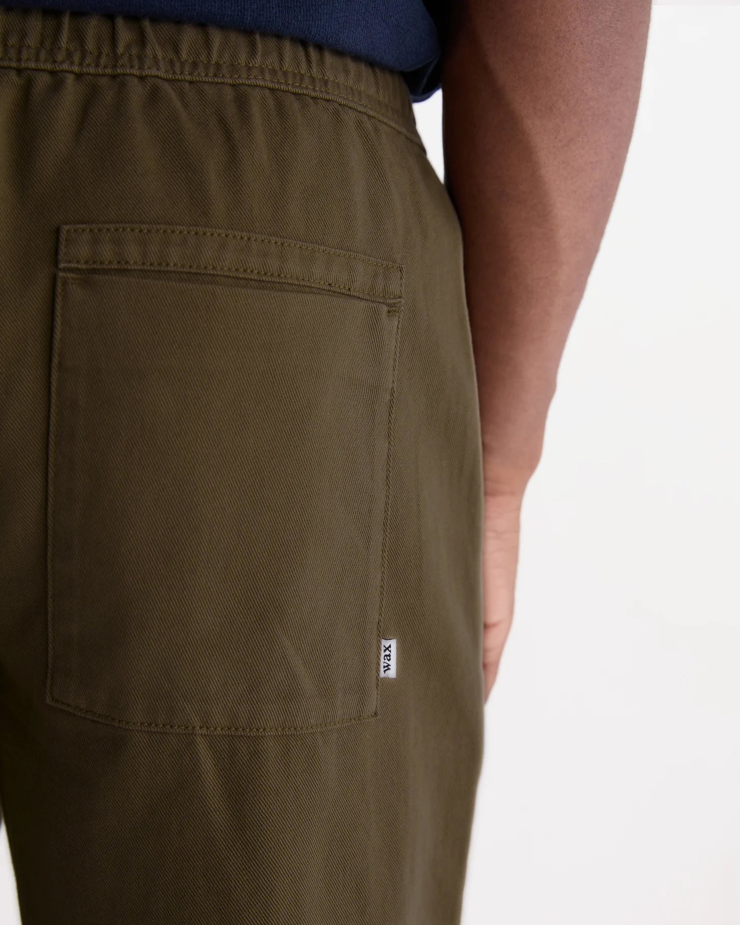 Wax London Organic Cotton Twill Kurt Trouser - Dark Khaki Men's Bottoms - Sloane Boutique