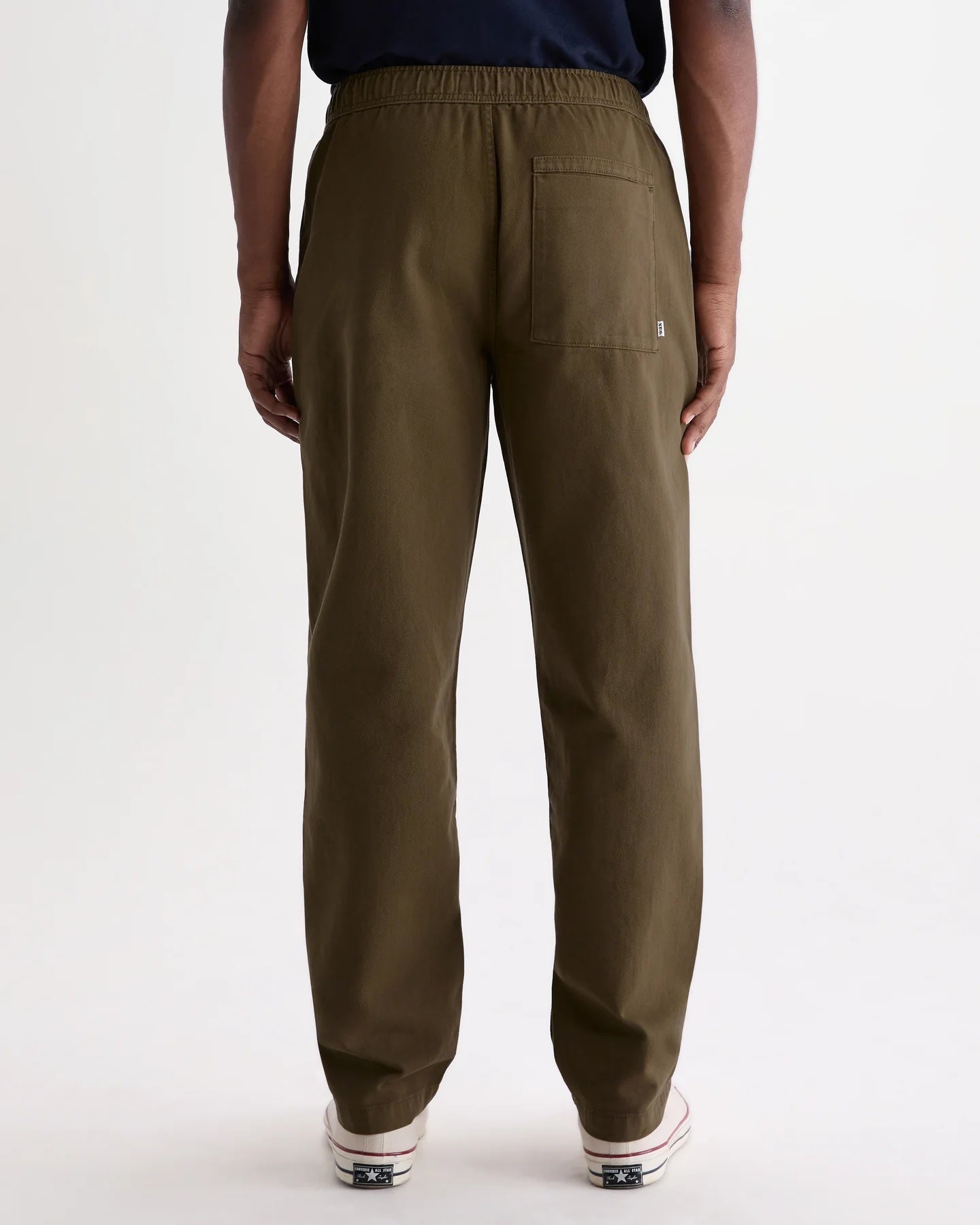 Wax London Organic Cotton Twill Kurt Trouser - Dark Khaki Men's Bottoms - Sloane Boutique