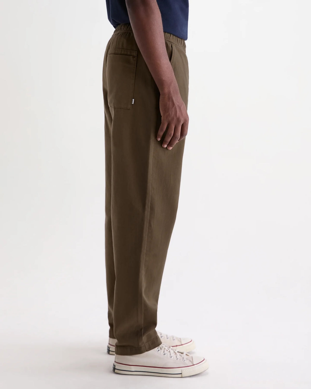 Wax London Organic Cotton Twill Kurt Trouser - Dark Khaki Men's Bottoms - Sloane Boutique