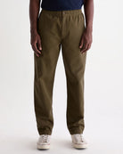Wax London Organic Cotton Twill Kurt Trouser - Dark Khaki Men's Bottoms - Sloane Boutique