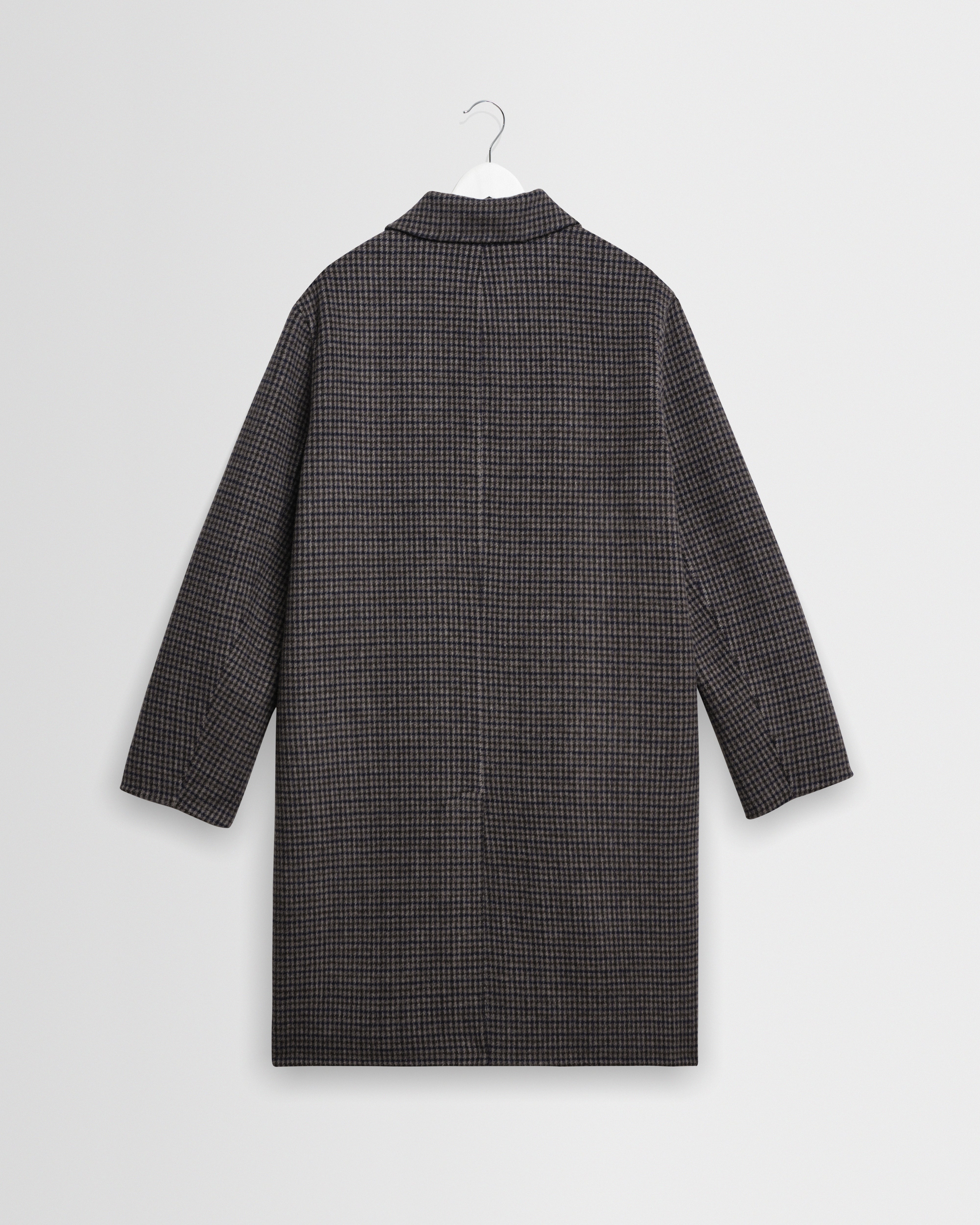 Wax London Stan Coat - Navy/Brown Outerwear - Sloane Boutique