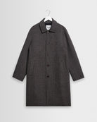 Wax London Stan Coat - Navy/Brown Outerwear - Sloane Boutique