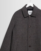 Wax London Stan Coat - Navy/Brown Outerwear - Sloane Boutique