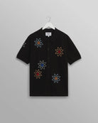 Wax London Tellaro Short Sleeve Shirt - Black Floral Embroidery Men's Tops - Sloane Boutique