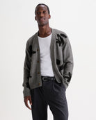 Wax London Walker Cardigan - Grey/Black Men's Tops - Sloane Boutique