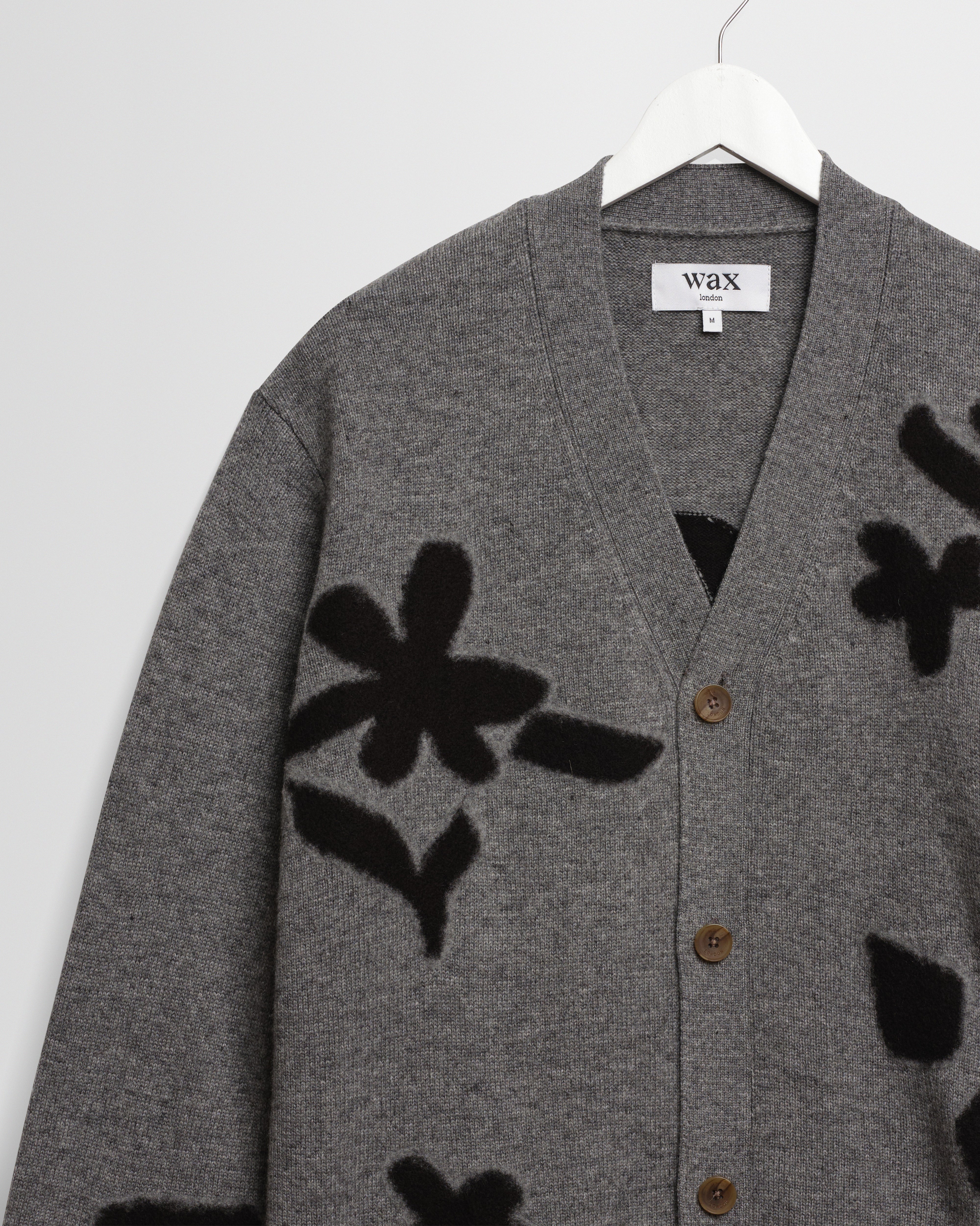 Wax London Walker Cardigan - Grey/Black Men's Tops - Sloane Boutique