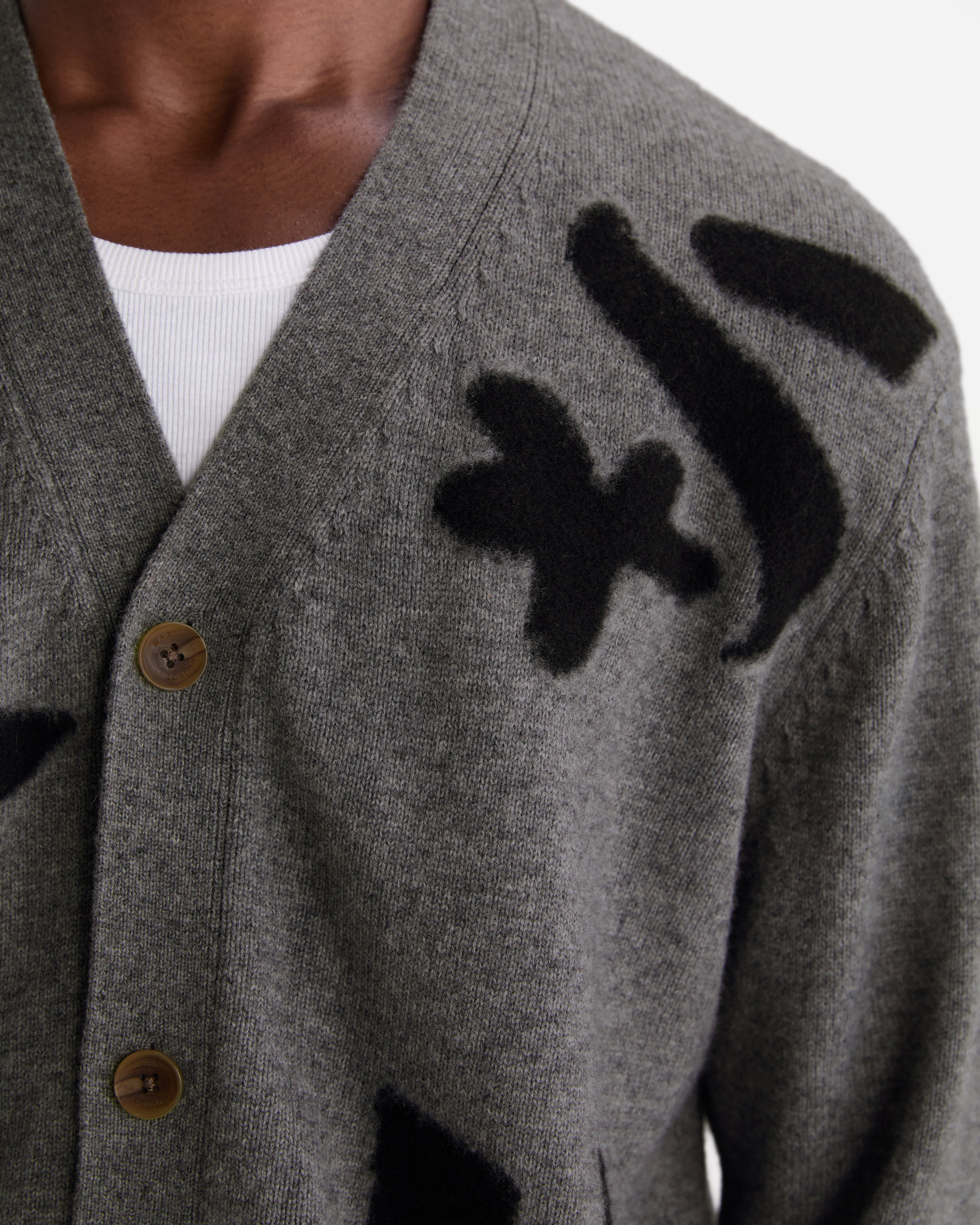 Wax London Walker Cardigan - Grey/Black Men's Tops - Sloane Boutique