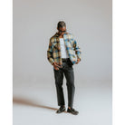 Wax London Whiting Overshirt - Pike Check Khaki Men's Tops - Sloane Boutique