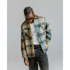 Wax London Whiting Overshirt - Pike Check Khaki Men's Tops - Sloane Boutique