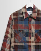 Wax London Whiting Overshirt - Rust Pike Check Outerwear - Sloane Boutique