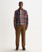 Wax London Whiting Overshirt - Rust Pike Check Outerwear - Sloane Boutique
