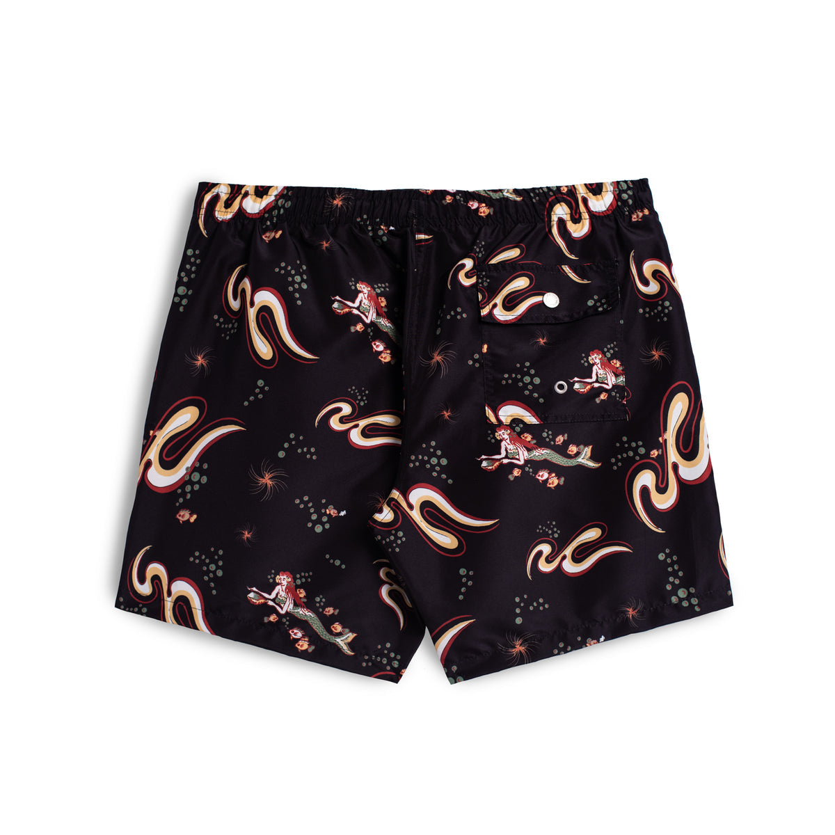 Bather Men’s Patterned Swim Trunks - Black Siren Ocean Men's Bottoms - Sloane Boutique