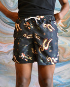 Bather Men’s Patterned Swim Trunks - Black Siren Ocean Men's Bottoms - Sloane Boutique