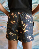 Bather Men’s Patterned Swim Trunks - Black Siren Ocean Men's Bottoms - Sloane Boutique