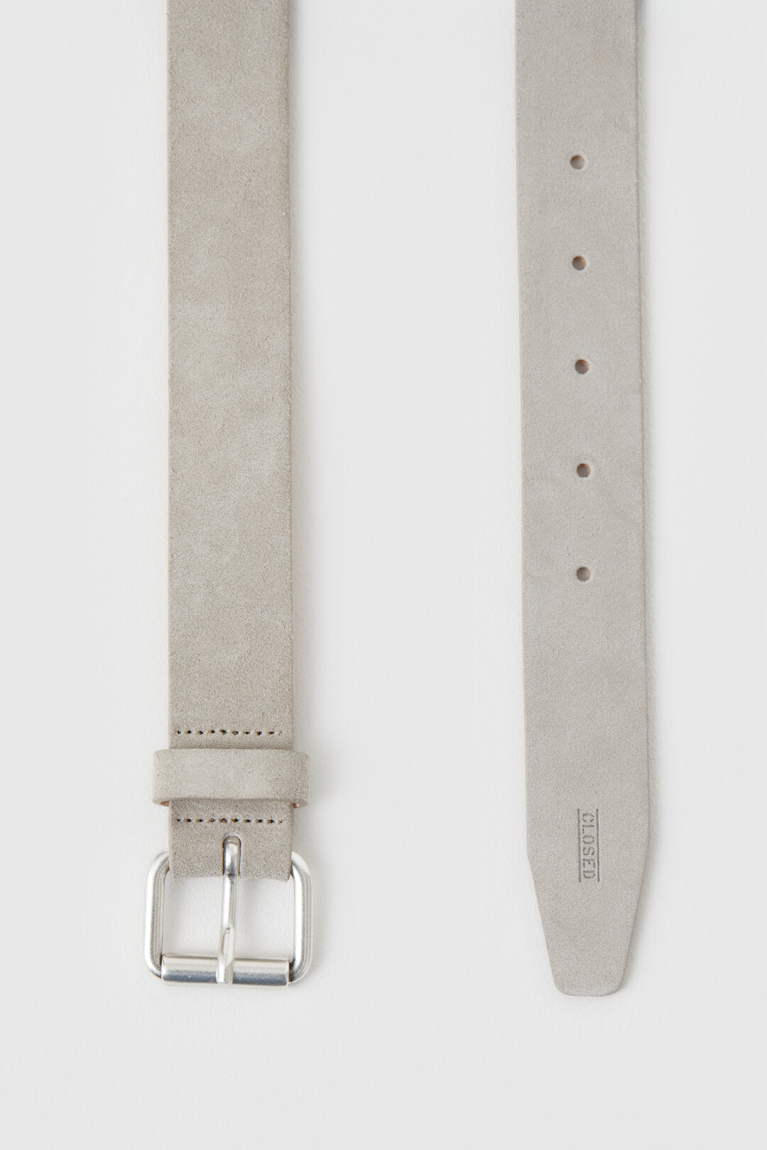 CLOSED Men’s Suede Belt - Grey Veneer Accessories - Sloane Boutique