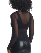 Commando Chic Mesh Long Sleeve Top - Black Women's Tops - Sloane Boutique